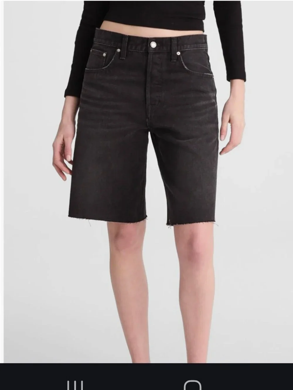 Madewell The Essex Long Baggy Denim Shorts Size 28 NWT